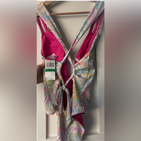 Becca Hot Springs Plunge One-Piece Multicolored SwimSuit NWT Size Large - Picture 6 of 11